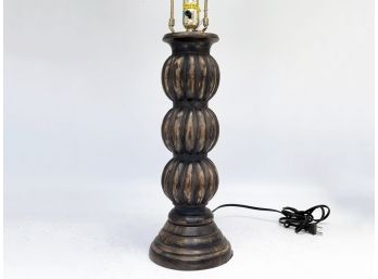 A Wood Lamp By Pottery Barn