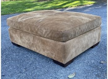 A Modern Suede Ottoman