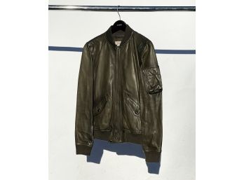 A Men's Leather Jacket By J. Crew