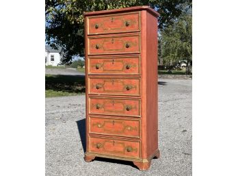 An Antique Parcel Gilt Lingerie Chest