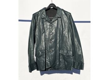 A Men's Leather Jacket By Lanvin