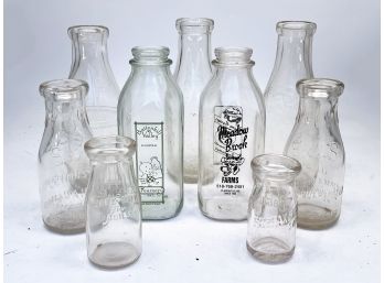 Antique And Vintage Glass Milk Bottles