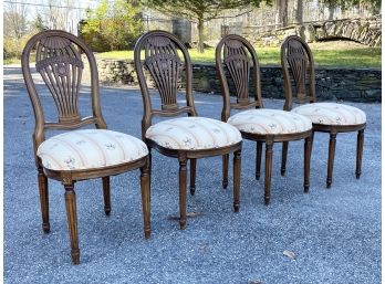 A Set Of 4 Louis XVI Balloon Back Side Chairs