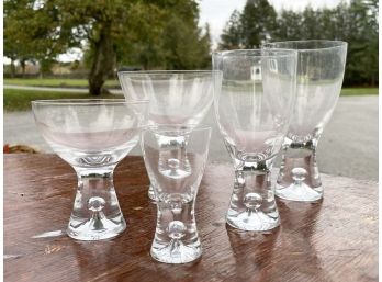 A Large Collection Of Mid Century Modern Art Crystal Stemware