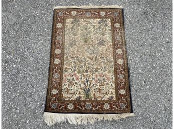 A Vintage Indo-Persian Silk Rug