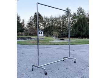 An Industrial Metal Clothes Rack