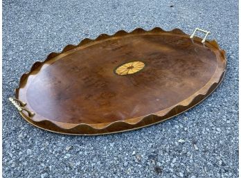 An Inlaid Marquetry Banded Tray