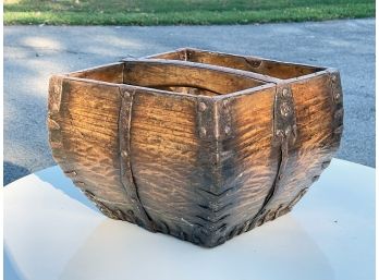 An Antique Chinese Wood Basket