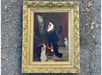 A 19th Century Oil On Canvas, Unsigned