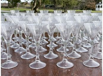 A Large Assortment Of Vintage Crystal Stemware