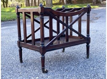 A Vintage Wood Canterbury, Or Magazine Rack