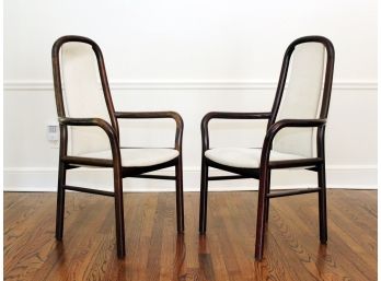 A Pair Of Danish Modern Styled High- Backed Rosewood Chairs By Boltinge