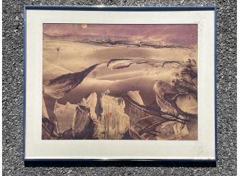 A Framed Vintage Desert Photograph.  Signed Mary Goslen 1972