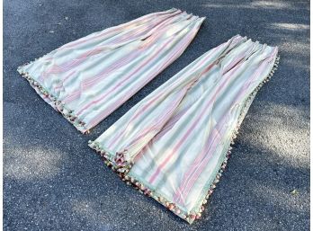 Striped Drapery Panels