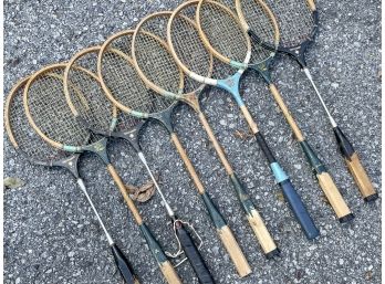 Vintage Wood Badminton Rackets