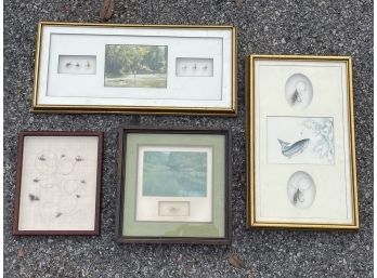 A Series Of Fly Fishing Shadowboxes And Wall Art Pieces