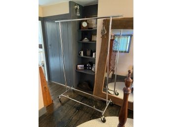 Set Of Three Adjustable Metal Clothing Racks