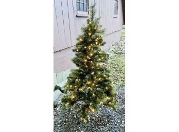 Home Heritage 5 Ft Cascade Cashmere Tree With Color Changing LED Lights