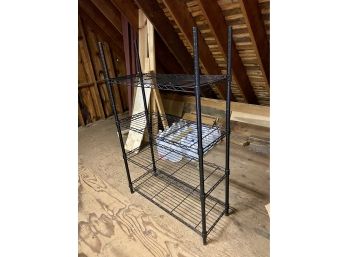 Pair Of 55 Inch Tall Four-shelf Storage Units