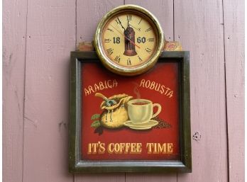 Its Coffee Time Clock Wall Hanging