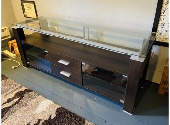 Glass Top Entertainment Console