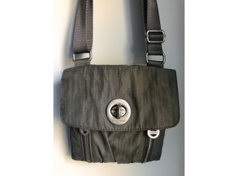 Baggalini Gray Nylon Zipper Crossbody Bag - Lots Of Storage