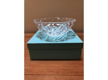 9' Tiffany Modern Cut Glass Bowl In Original Box