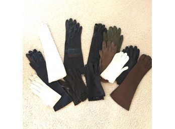 A Collection Of Vintage Womens Kid Gloves