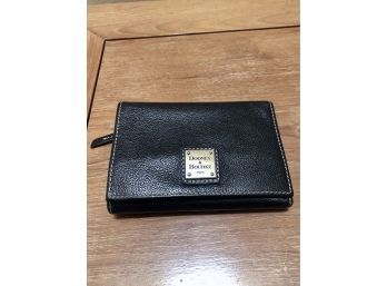 Never Used Dooney Bourke Black Leather Wallet - Trifold