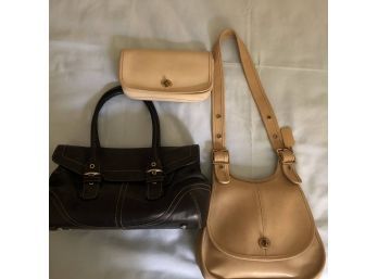 3 Classic Leather Coach Bags -