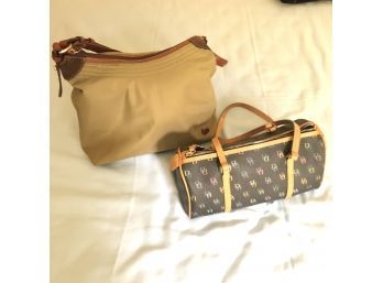 A Pair Of Dooney Bourke Bags - Nylon And Leather Logo