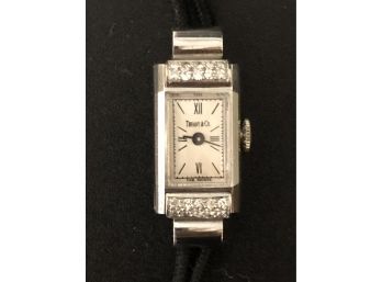 Vintage Tiffany & Co  Ladies 'tank' Watch - Fabrique En Suisse - @1950s