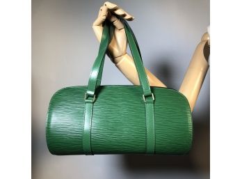 Louis Vuitton Green Epi Leather Soufflot Satchel Bag - Retail $1340