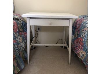 A Wood And Formica 70s Style Bedside Table With Drawer