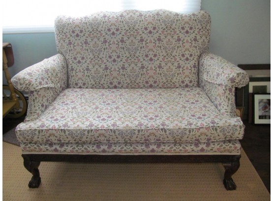 Antique Claw Foot Loveseat