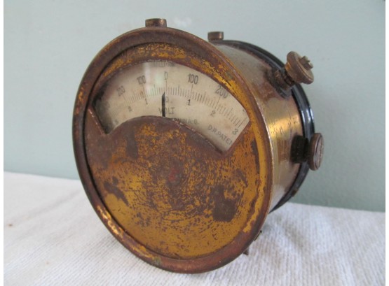 Antique Brass Hartmann Braun Voltage Gauge