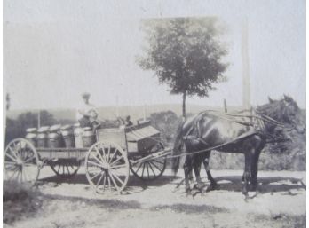 Small Local Milk Man Delivery Wagon Photo