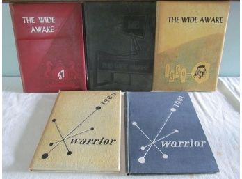 Five Vintage Woodbury High School Year Books 1957, 58, 59, 60, 61