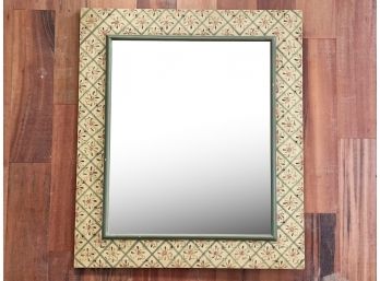 An Artful Tole Painted Framed Mirror