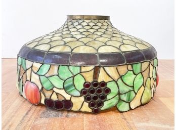 A Vintage Stained Glass Ceiling Lamp (Glass Only)