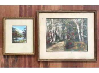 A Pair Of Antique Hand Colored Prints By Wallace Nutting