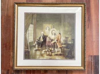 A Framed Early American Themed Print