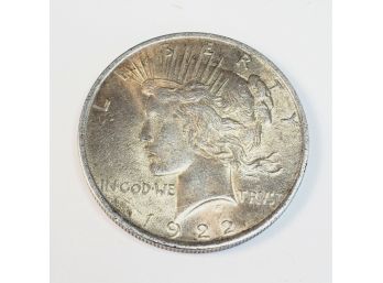 Nice 1922 Silver Peace Dollar 99 Years Young