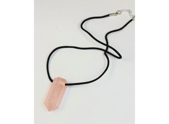 Bullet Pointed Crystal Chakra Pink Stone Pendant Necklace