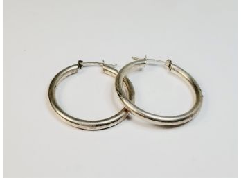 Vintage Sterling Sliver Hoop Earrings