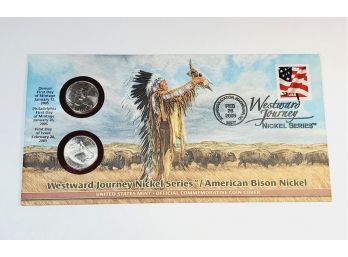 Westward Journey  American Bison First Day Cover  2005 Coin Set