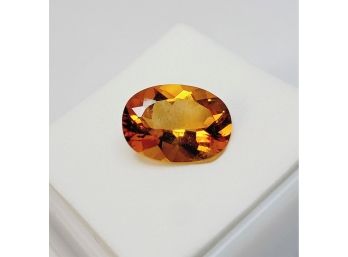 4ct 14x10mm Oval Cut Madeira Citrine Loose Gemstone