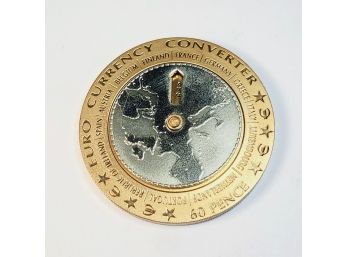 Very Rare Euro Currency Converter Mechanical Moving Coin Pobjoy Mint