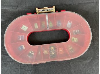 Cars Movie Themed Car Carrier With Racetrack Lid