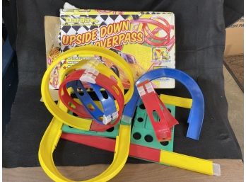 Upside Down Overpass Race Car Track Kit